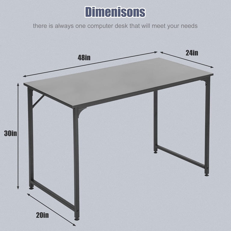 BestOffice 47" Computer Desk, Black photo 2