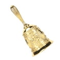 thumbnail image 1 of Hand Ring Bell,Golden Hand Ring Bell Servant Bell Wedding Bell Masterfully Created, 1 of 14
