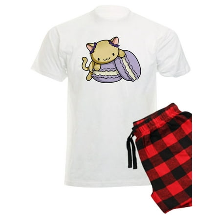 

CafePress - Macaron Kitty Pajamas - Men s Light Pajamas