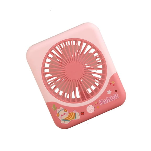ZELVINN USB Rechargeable Cooling Fan 3 Speed Settings Quiet Home Desktop Fan Cartoon Personally Cooling Tool