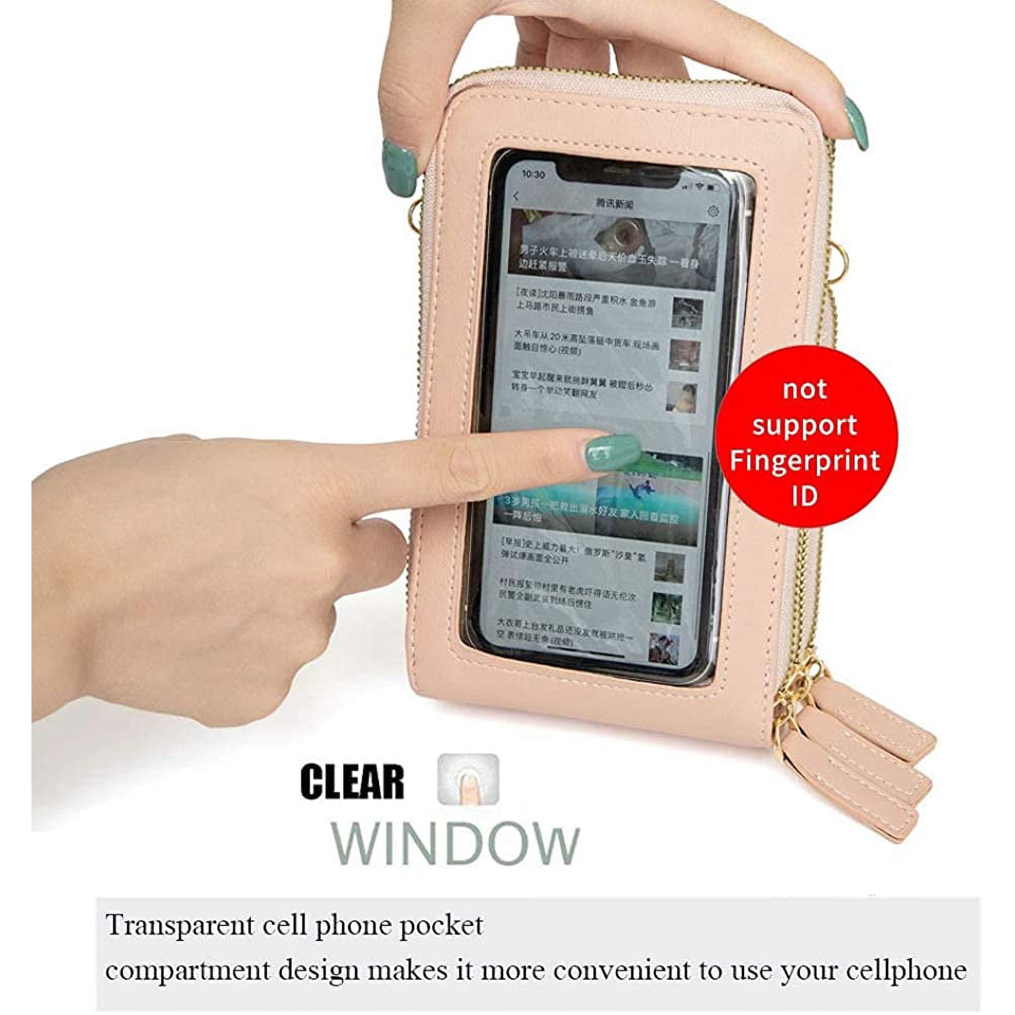 Yundap Touch Screen Cell Phone Purse Crossbody Cellphone Purse Women Touch Screen Bag Rfid Blocking Wallet Handbag Shoulder Strap Other