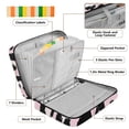 thumbnail image 4 of Haosy Accordion File Organizer Zipper Binder 500 Sheet 6-Tab Expanding File Folder Multi-Pocket 1.2 Inch 3 Ring Pink Leopard, 4 of 7