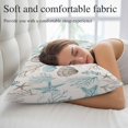 thumbnail image 5 of Ocean Coastal Throw Pillow Cover 20 x 26 Inch Decorative Pillow Cover Nautical Beach Starfish Coral Seashells Leaf Lumbar Pillowcase Seasonal Rectangle Cushion Case for Couch Sofa Bed Living Room, 5 of 9