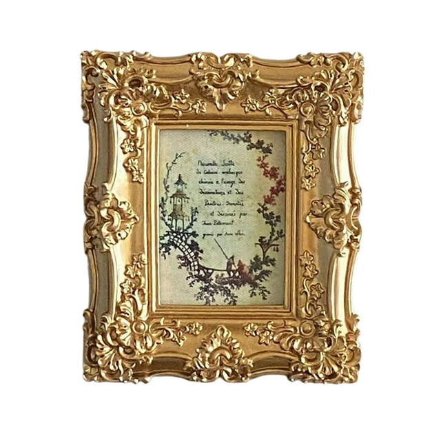 Marco de fotos de estilo Vintage, estilo Retro de pared, marco de fotos, pantalla de escritorio para regalo, apartamento, restaurante, salón de dibujo BLESIY Marco de la foto