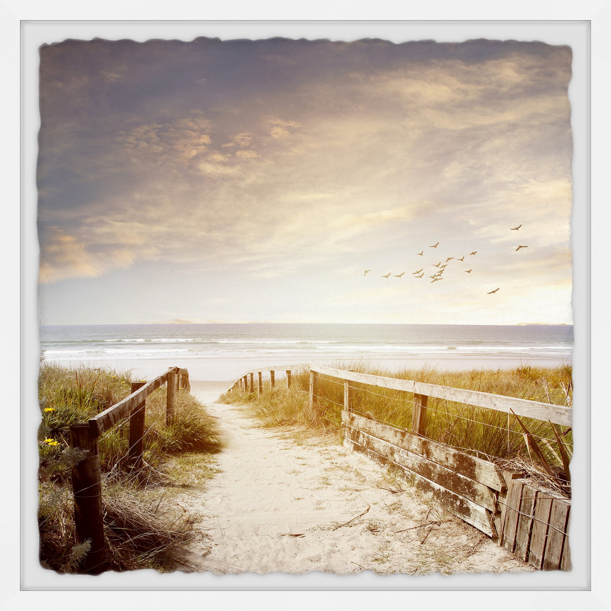 Marmont Hill Radiant Road to the Sea Framed Wall Art, 32" x 32