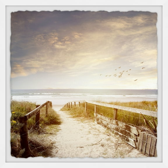 Marmont Hill Radiant Road to the Sea Framed Wall Art, 24" x 24"