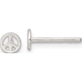 thumbnail image 1 of Sterling Silver Polished Peace Sign Post Earrings (4.58 X 4.56) Made In Thailand qe16566, 1 of 5