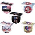 thumbnail image 2 of HUGFEGWE 50Pcs Patriotic Disposable Adults Face Masks,3 Ply Protective Disposable Face Masks with 4th of July Independence Day Designs (Independence Day H) CJB91-40821, 2 of 7