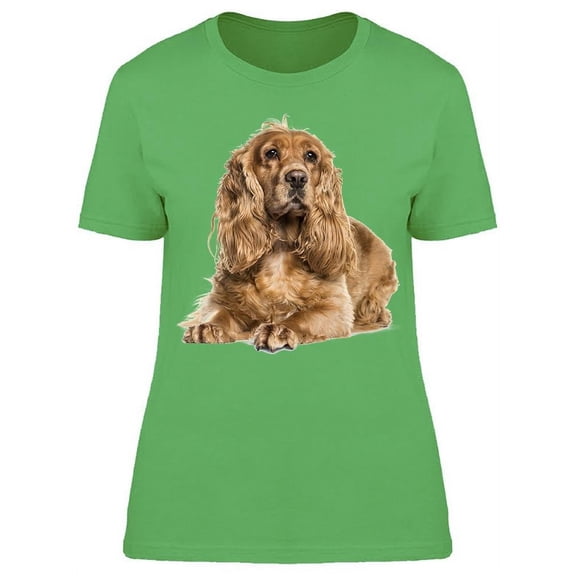 English Spaniel Dog Laid Down T-Shirt Women -Image by Shutterstock, Female 3X-Large