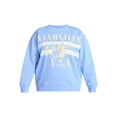 thumbnail image 5 of Terra & Sky Women's Plus Size Nashville USA Graphic Sweatshirt, Sizes 0X-5X, 5 of 5