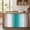 Teal green, variant on Turquoise Gray Ombre Small Sink Skirt 10''x11'', Farmhouse Teal Gradient Modern Art Bathroom Vanity Utility Cabinet Curtain, Kitchen Under Sink Laundry Privacy Drape Waterproof Closet Curtains