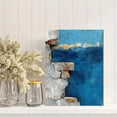thumbnail image 2 of Pure Blue Textured Minimalist Canvas Art, Modernist Abstract Solid Color Home Wall Decor, 2 of 8
