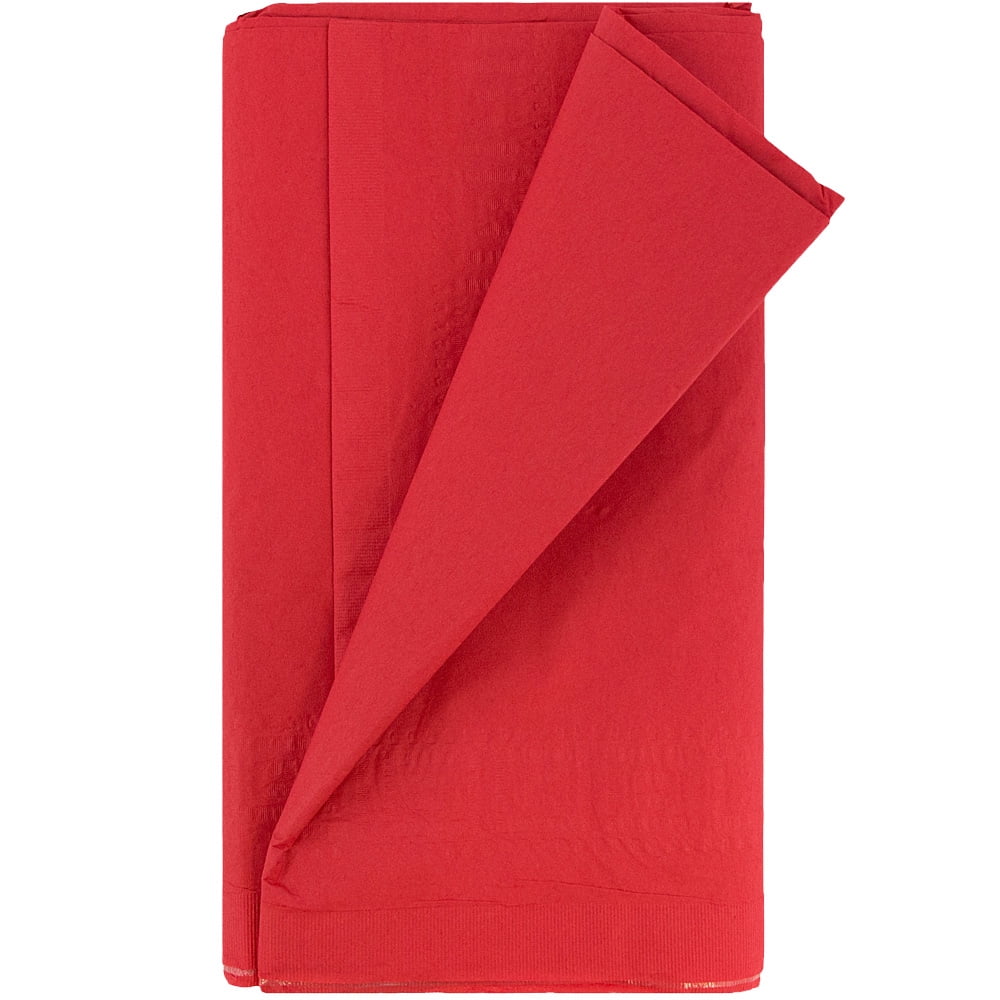 JAM Paper Rectangular Plastic Table Cover, Red, 54 x 108 in, Sold