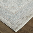 thumbnail image 3 of Feizy Marquette Transitional Oriental, Taupe/Silver/Blue, 6'7" x 9'10" Area Rug Stain Fade Resistant Pet & Kid Friendly Vintage Distressed Floor Rug for Living room Bedroom, 3 of 8