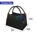 thumbnail image 2 of Easygdp Night Rainbow Sparkles Bolsa de Almuerzo Insulada Reutilizable, Bolsa de Mano y Bandolera para Oficina, Trabajo, Viajes, 2 of 6