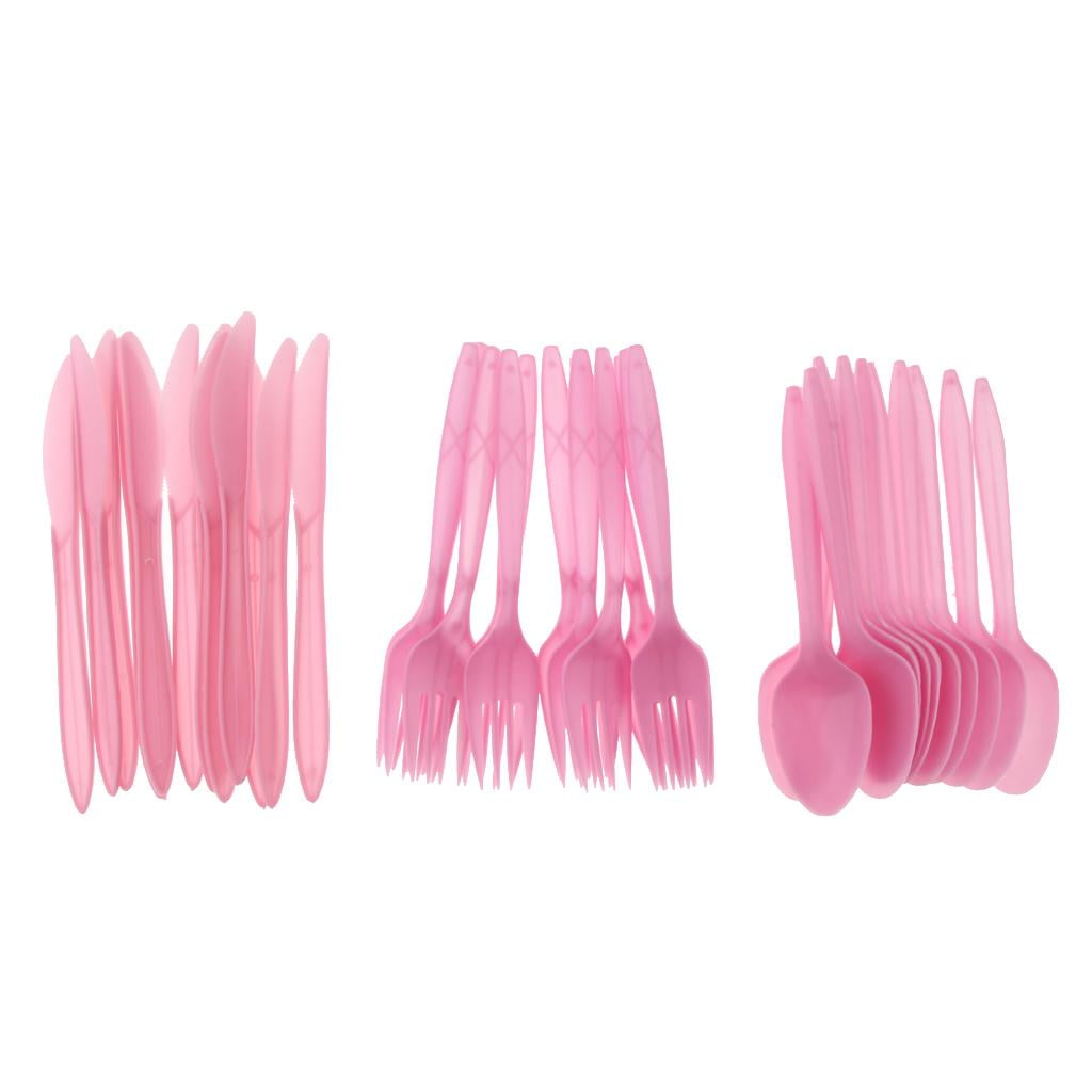 Plastic Cutlery Tableware 12x Forks + 12x + 12x