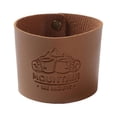 thumbnail image 3 of Cubierta de cuero Taza PU Taza Antideslizante Agua portátil para Senderismo Camping Café, 3 of 5