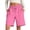 *Pink, variant on VBVC Women's Drawstring Bermuda Sweat Shorts , High Waisted Athletic Shorts For Women,Ladies' Casual Knee Length Shorts with Pockets,Black,S-2XL
