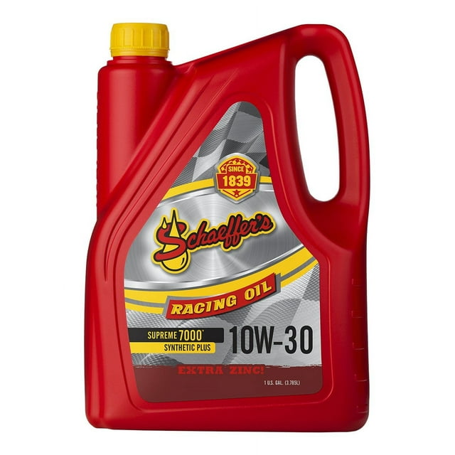 Schaeffer Manufacturing Co. 0709-006S Supreme 7000 Synthetic Plus Racing Engine Oil, 10W-30, 1-Gallon Bottle