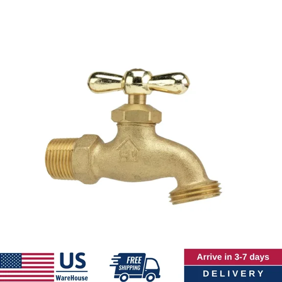 3/4 In. Mip And 1/2 In. Fip X 3/4 In. Mht Lead Free Brass Hose Bibb Valve
