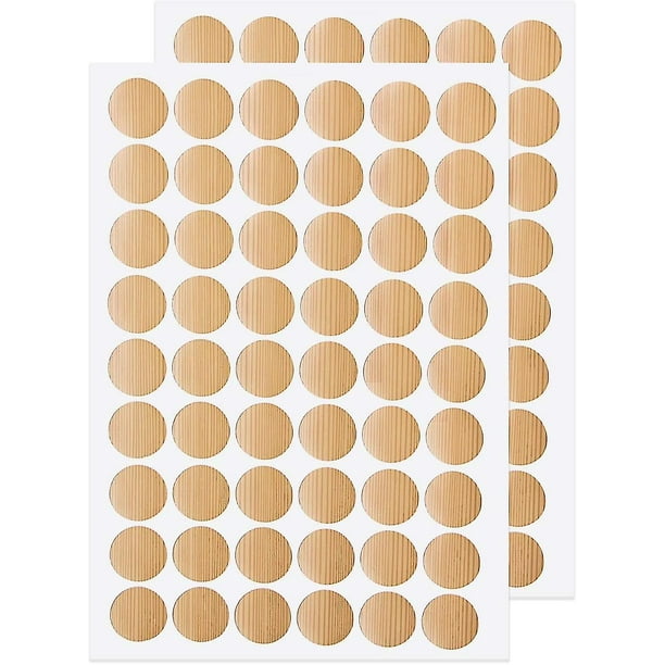 Pegatinas para agujeros de tornillos Cubiertas de PVC autoadhesivas, 21 mm Pegatinas decorativas Tornillos Cubiertas Tapas Ideal para muebles de madera Armario Armario Estante Escritorio Placa kaili Sencillez