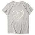thumbnail image 5 of PNTUTB Fashion Versatile Women's Valentine's Day Print Casual Crew Neck Short Sleeve Comfort Loose T Shirt, 5 of 6