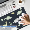 thumbnail image 4 of Long Mouse Pads for Desk,DarkBlue Cartoon Dinosaurs Leaves Desk Mats on Top Of Desks, Desk Mouse Pad Extra Large with 3mm Non-Slip Base and Stitched Edge for Gaming,Work,Home 31.5"x11.8", 4 of 5