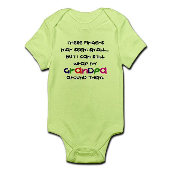 CafePress - Grandpa Wrapped Around Finger - Infant Bodysuit - Baby Light Bodysuit