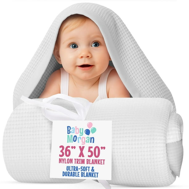 Manta térmica para bebé Baby Morgan en waffle, 91 x 127 cm, con ribete de nailon