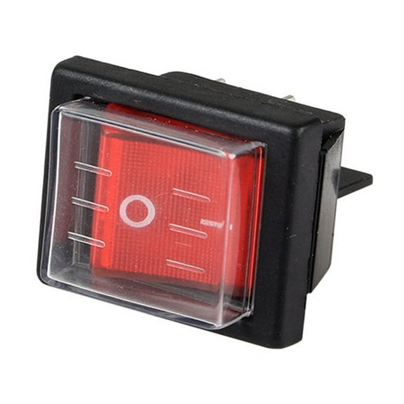 1PC 36X29Mm SPST 4 Pin Waterproof Boat Rocker Switch for Industrial Vacuum Cleaners with Cover