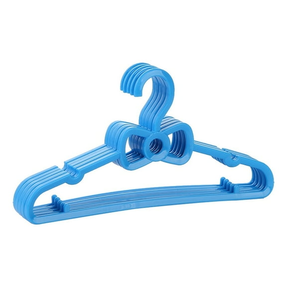 Omeite Cute Bowknot Children's Clothes Hanger Solid Plastic Hanger (Blue) 10pcs