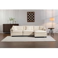 thumbnail image 4 of Timbernest 114" Modular Cloud Couch, L Shaped Sectional Sofa with Ottoman, Modern Chenille Sleeper Sofa, 3 Seater, White, 4 of 6