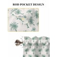 thumbnail image 6 of Green Palm Trees Bathroom Window Curtain, Country Summer Botanical Tropical Plants Light Filtering Coffee Kitchen Curtains, Bedroom Living Room Curtains 2 Panel 84"x45", 6 of 6