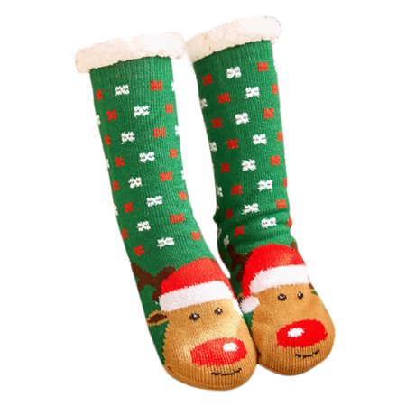 

Viugreum Fluffy Slipper Socks Fleece Cute Warm Thickened Non-slip socks for Winter Home Women