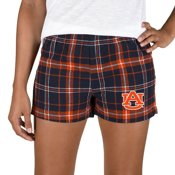 Women's Concepts Sport Navy/Orange Auburn Tigers Ultimate Flannel Shorts