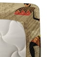 thumbnail image 3 of Ambesonne African Fitted & Top Sheet Set with Shams, Woman Silhouettes, Ecru Multicolor, 3 of 4
