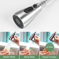 thumbnail image 2 of Kitchen Faucet with Pull-Down Spray, Stainless Steel Kitchen Mixer Tap, 360° Rotatable, Brushed Surface, 3 Water Flow Adjustment Modes, 2 of 5