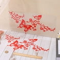 thumbnail image 4 of 2Sheet Floral Butterfly Decals Butterflies Kissing Hibiscus Branch Car Decal Reflective Vinyl Waterproof Sticker Women Car Stickers for Auto Truck SUV Wall Art Laptop Red, 4 of 7