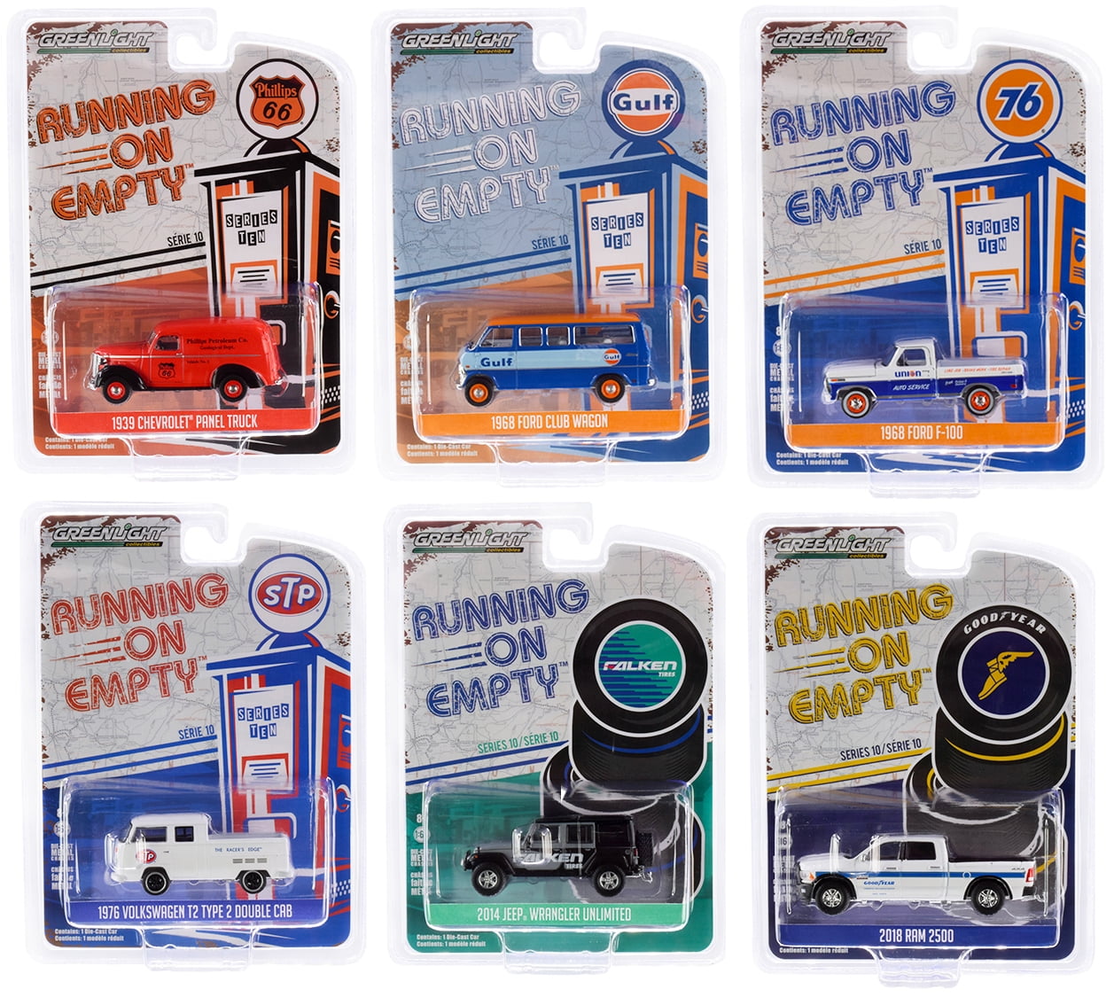 "Running on Empty" Series 10, 6 piece Set 1/64 Diecast "Running on Empty" Series 10, 6 piece Set 1/64 Diecast