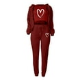 thumbnail image 3 of Lounge Sets for Women Clearance Breathable Oversized Sweatpants Sets for Women Fall Soft Sporty Sweat Suit for Women 2 Piece Set Women's Plus Size Clothes Clearance, 3 of 4