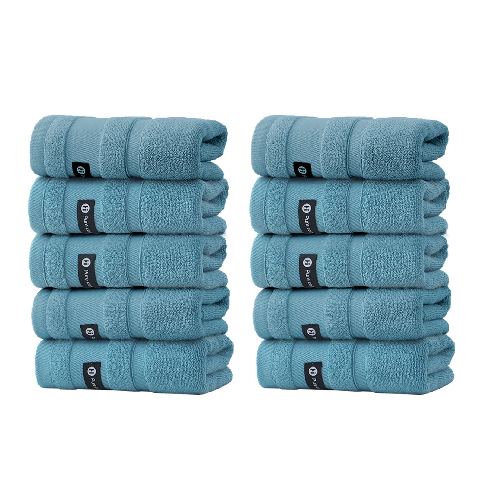 10 Pcs Cotton Bath Towels Set Thick Soft Absorbent Household Wash Face Gift Towel Set Of 10