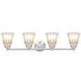 thumbnail image 4 of Aspen Creative 62173-1, Four-Light Metal Bathroom Vanity Wall Light Fixture, 30" Wide, Transitional Design in Satin Nickel, 4 of 6