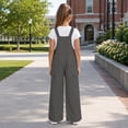thumbnail image 6 of Girls Bib Overalls Adjustable Strap Jumpsuits Loose Fit Casual Y2K Rompers with Side Multi Pockets for Daily, 6 of 7