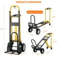 thumbnail image 4 of Studyset 3 in 1 Dolly Cart with Wheels, Hand Truck Heavy Duty Aluminum Dolly Cart, 3 in 1 Hand Truck Dolly, 800Lbs Capacity, for Moving Home, Office, Supermarket, Warehouse, 4 of 8