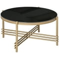 thumbnail image 1 of HOMCOM Table Basse Ronde avec Dessus en Verre Trempé et Pieds en Métal Doré, Table d'Appoint pour Salon, 1 of 10