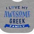 thumbnail image 4 of Inktastic Greek Family Pride Awesome Boys or Girls Baby Bib, 4 of 4