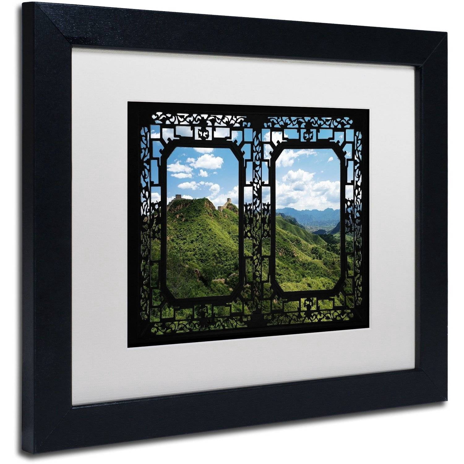 Trademark Fine Art "Window Wall" Canvas Art by Philippe Hugonnard, White Matte, Black Frame