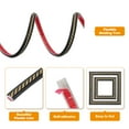 thumbnail image 3 of Uxcell 9.8Ft x 0.79" Moldura Autoadhesiva para Paredes, Moldura de Espejo Flexible, Tira de Paneles Autoadhesivos para Bordes de Papel Tapiz para Suelos y Paredes, Negro/Dorado, 3 of 7