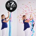 thumbnail image 2 of mmirethe Gender Revealing Balloons Black Balloon Set In Blue And Pink For Party Decorations Has Good Elasticity And Is Not Easy Style 4, 2 of 6