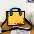 thumbnail image 4 of Damen-Umhängetasche, 2D-Taschen, Comic-Handtasche, lässige Mode, Messenger-Taschen (gelb), 4 of 9